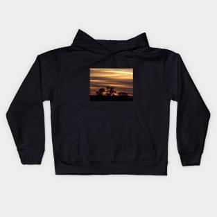 Dark moody sunset Kids Hoodie